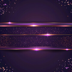 Obraz premium Purple and Gold Digital Light Streaks with Sparkles