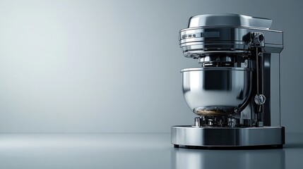 Sleek Chrome Stand Mixer: A Culinary Masterpiece
