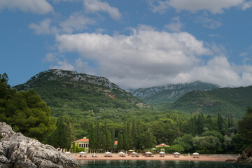 Budva, fortress and sea in the summer. Montenegro, Europe