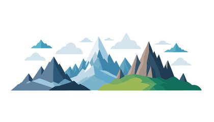 Scenic Mountain Range with Vibrant Colors