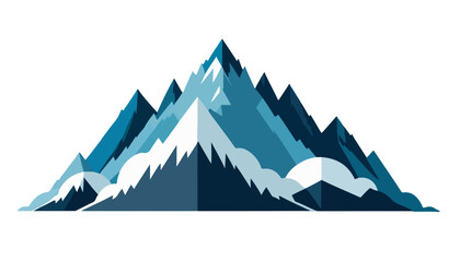 Fototapeta premium Stylized Wilderness View with Colorful Peaks