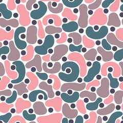 Minimalistic colourful seamless pattern in dusty pink and taupe colours