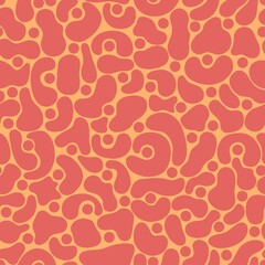 Contemporary artistic seamless pattern in yellow and orange colours
