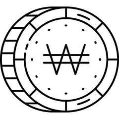 South Korean Won Icon