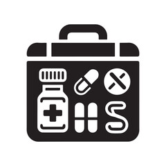 Nurse And Doctor Vector Icon Silhouette On White Black Background