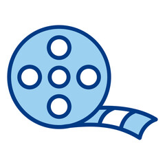 Fototapeta premium Film Roll Icon Single Vector Collection 