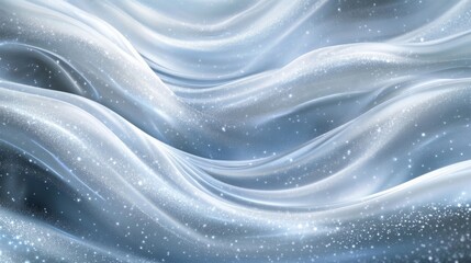 Obraz premium Abstract Blue Silver Glitter Fabric Waves Background