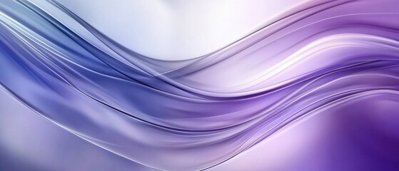 Fototapeta premium Abstract flowing purple waves background with smooth gradient, creating a modern and elegant design for wallpaper or banner