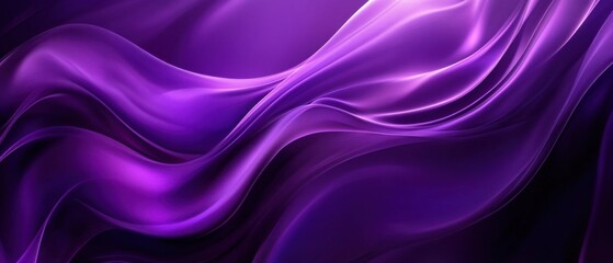 Obraz premium Abstract purple flowing silk background with smooth curves and elegant folds Concept of luxury, creativity, and modern design