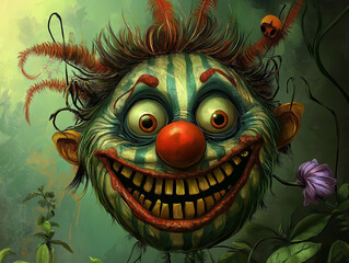 green monster face