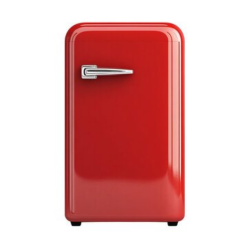 Compact mini fridge, on a transparent background