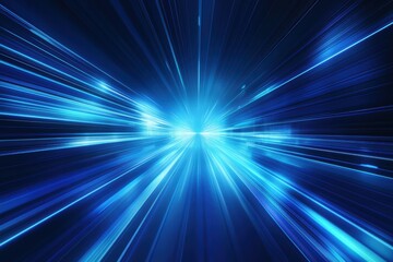 Obraz premium Graphic layout for advertising featuring dynamic blue rays and light effects