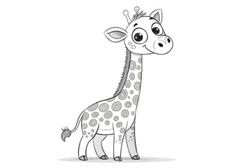 Obraz premium giraffe cartoon isolated on white