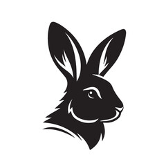 Cute rabbit vector illustration on white background
