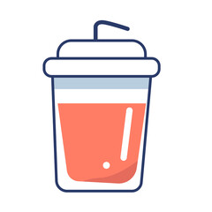 vector illustration of a cup of juice