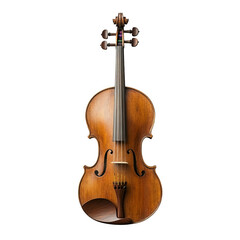 Obraz premium Wooden violin, classical stringed instrument, on transparent background