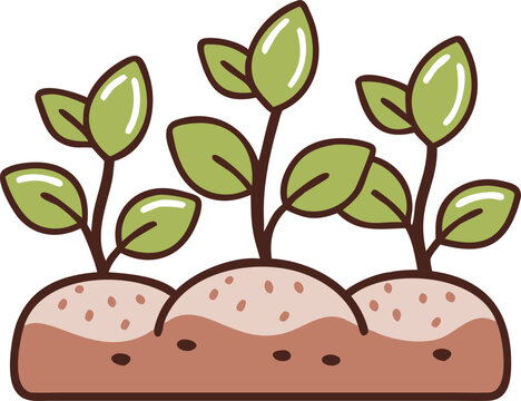 Colourful vector illustration of small seeling,an apple tree,2025,new,trendy,unique,
