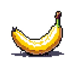 Fototapeta premium 바나나, 픽셀아트, jpeg (banana, pixel art, jpeg)