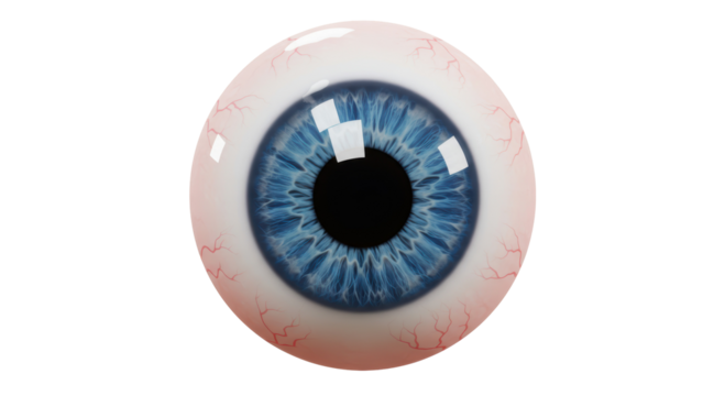 Isolated Realistic Blue Human Eye