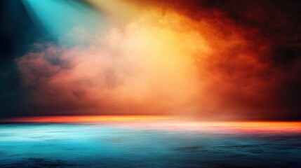 Obraz premium Dramatic Lighting with Colorful Background for Creative Projects