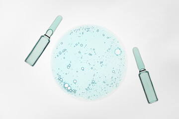 Ampoules with circular liquid pattern exploration