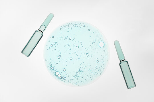 Ampoules with circular liquid pattern exploration