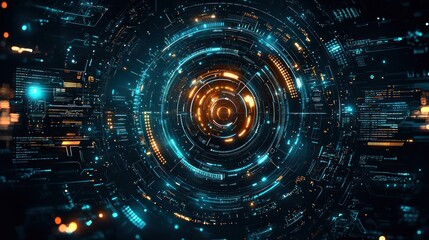Obraz premium Abstract representation of digital data flowing through a network