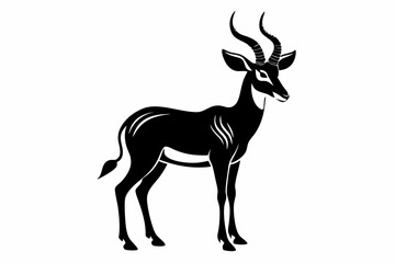 Obraz premium antelope line art silhouette vector illustration