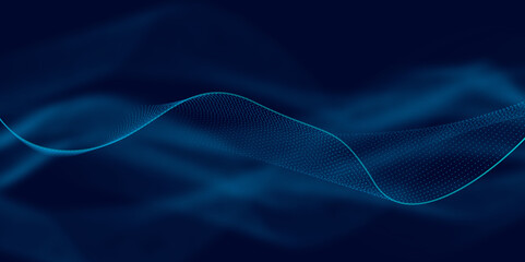 Stylish Curved Lines with Gradient Blue Shades. Dynamic Light Wave Pattern for Web Design. Wave. Vector. 