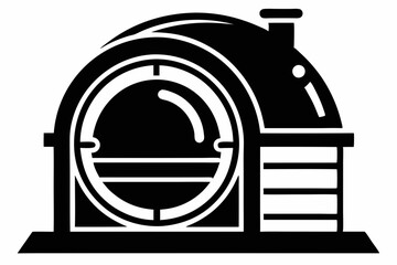 autoclave line art silhouette vector illustration