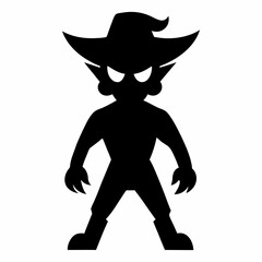 Vector illustration of mascot silhouette