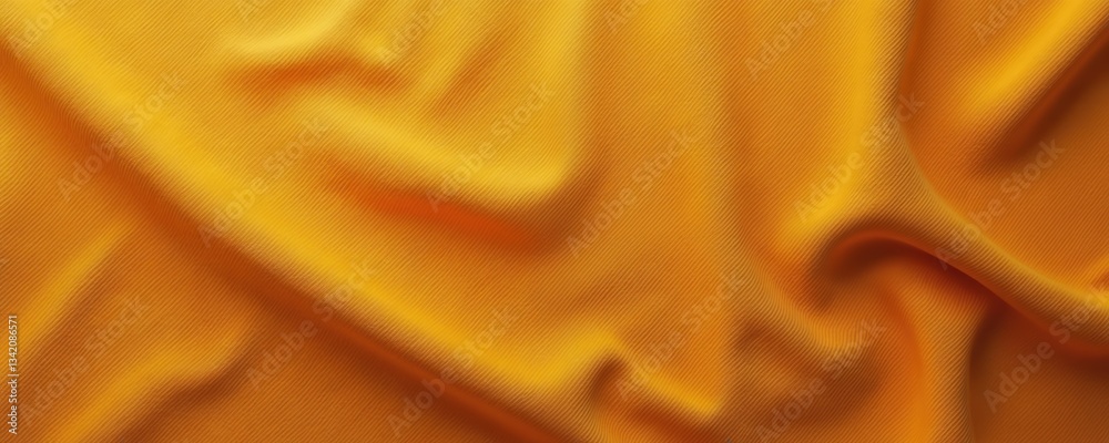 Poster closeup shot of dark orange textile texture. abstract velvet yellow seamless fabric background. mate