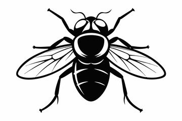 flie line art silhouette vector illustration