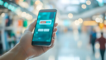 Secure Mobile Login Person Using Smartphone App in Shopping Mall