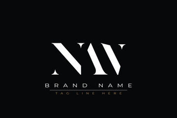 Obraz premium NAN abstract letter logo design. This logo is designed by three abstract letters