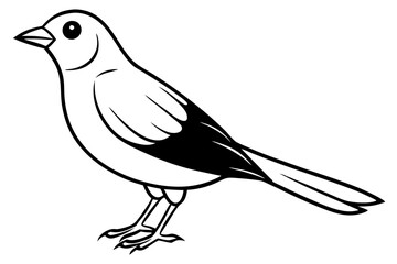lark bird line art silhouette vector illustration