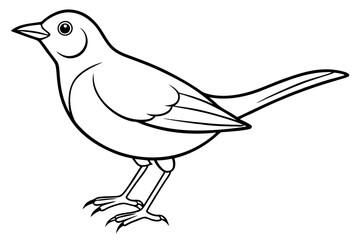 lark bird line art silhouette vector illustration
