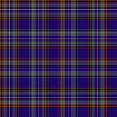 Purple, Gray, Orange, Black, White Tartan Weave Pattern - Tile