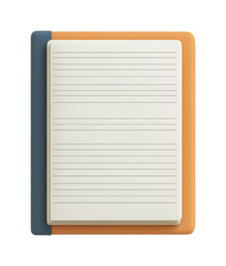 A notebook with lined paper ready to capture thoughts and ideas PNG on Transparent Background