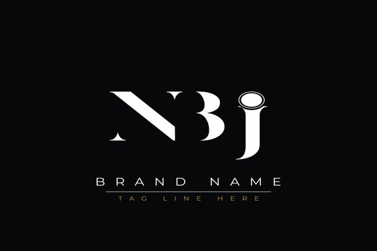 NBJ abstract letter logo design. This logo is designed by three abstract letters