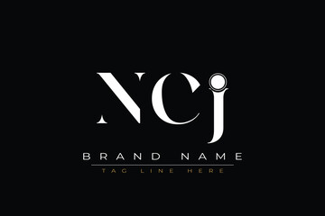 NCJ abstract letter logo design. This logo is designed by three abstract letters