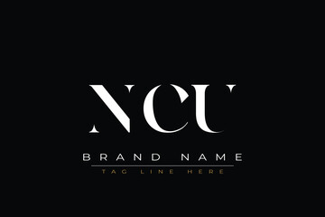 NCU abstract letter logo design. This logo is designed by three abstract letters