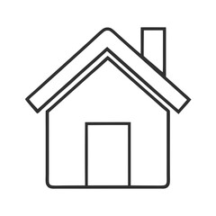 minimalist house design flat stroke icon for apps and websites
