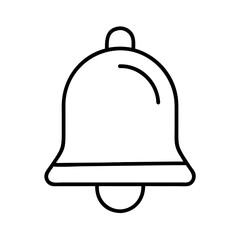 Obraz premium notification bell symbol flat stroke icon for apps and websites 