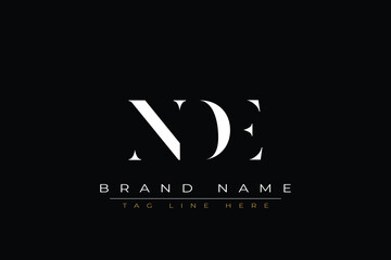 NDE abstract letter logo design. This logo is designed by three abstract letters