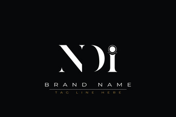 NDI abstract letter logo design. This logo is designed by three abstract letters
