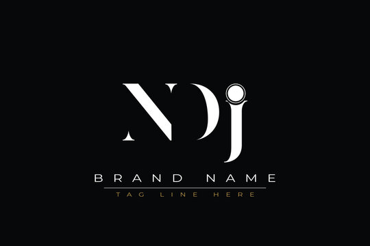 NDJ abstract letter logo design. This logo is designed by three abstract letters