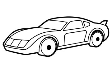 racing car line art silhouette vector illustration