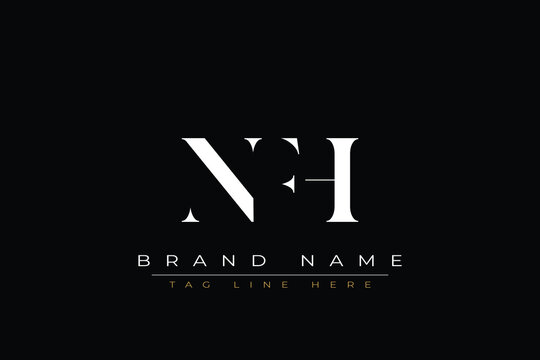 NFH abstract letter logo design. This logo is designed by three abstract letters