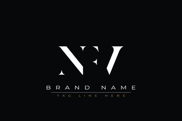 NFV abstract letter logo design. This logo is designed by three abstract letters